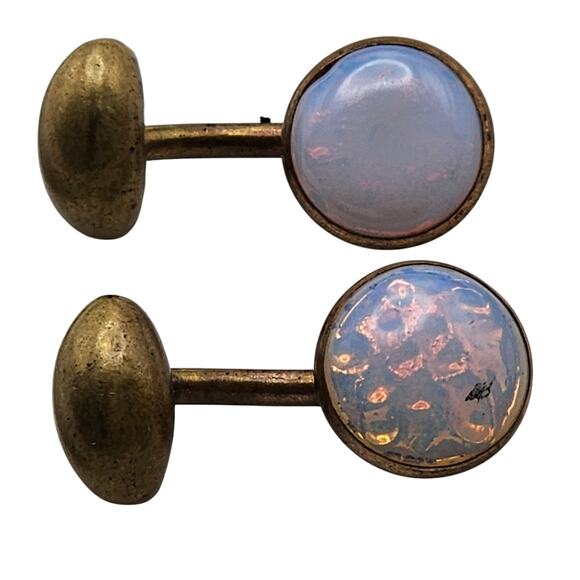 Antique Vintage Opal Cufflinks Cuff Links